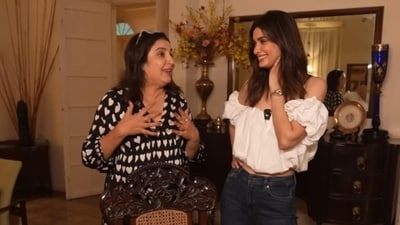 Farah Khan recently visited Diana Penty’s house with her cook. Farah Khan recently visited Diana Penty’s house with her cook.