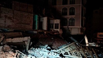 An earthquake of magnitude 6.1 struck western Turkey on Monday, leading to the collapse of at least three buildings. (Image: Social Media) An earthquake of magnitude 6.1 struck western Turkey on Monday, leading to the collapse of at least three buildings. (Image: Social Media)