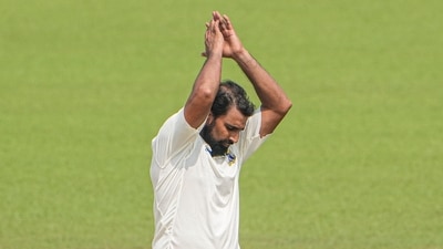 Bengal's Mohammed Shami celebrates the wicket (PTI) Bengal's Mohammed Shami celebrates the wicket (PTI)