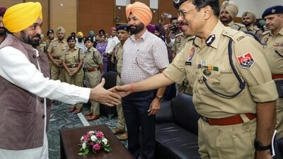 Punjab CM Bhagwant Mann during the inauguration of the training workshop for state police's investigation officers, in Patiala, Tuesday. (PTI) Punjab CM Bhagwant Mann during the inauguration of the training workshop for state police's investigation officers, in Patiala, Tuesday. (PTI)