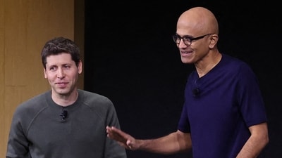 OpenAI CEO Sam Altman (left) and Microsoft CEO Satya Nadella (AFP) OpenAI CEO Sam Altman (left) and Microsoft CEO Satya Nadella (AFP)