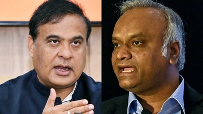 Assam chief minister Himanta Biswa Sarma and Karnataka IT minister Priyank Kharge. (PTI file) Assam chief minister Himanta Biswa Sarma and Karnataka IT minister Priyank Kharge. (PTI file)