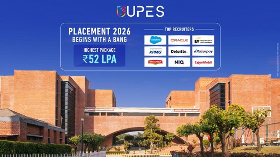 UPES's Placements 2026 season reports 505 placements with 533 offers from 59 organisations. (Source: UPES)