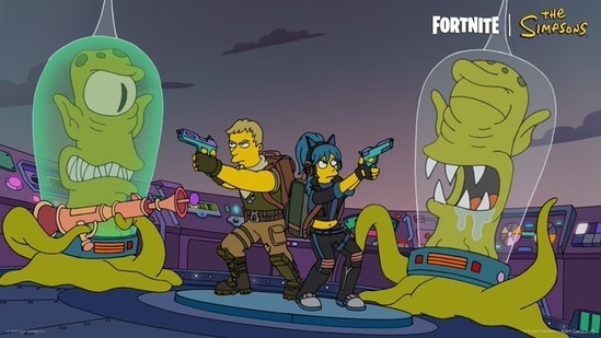 The Simpsons’ maiden Fortnite appearance will be out on November 1. (X/@Fortnite)