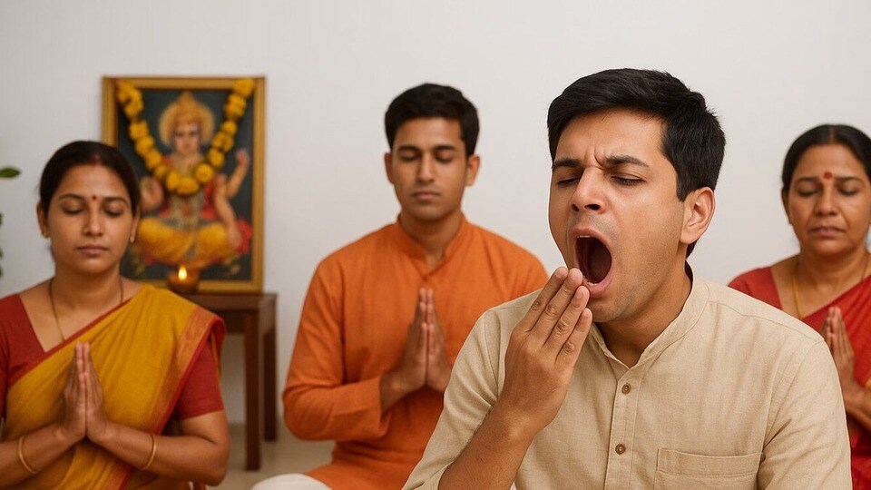 পুজোর সময় হাই তোলা শুভ না অশুভ?