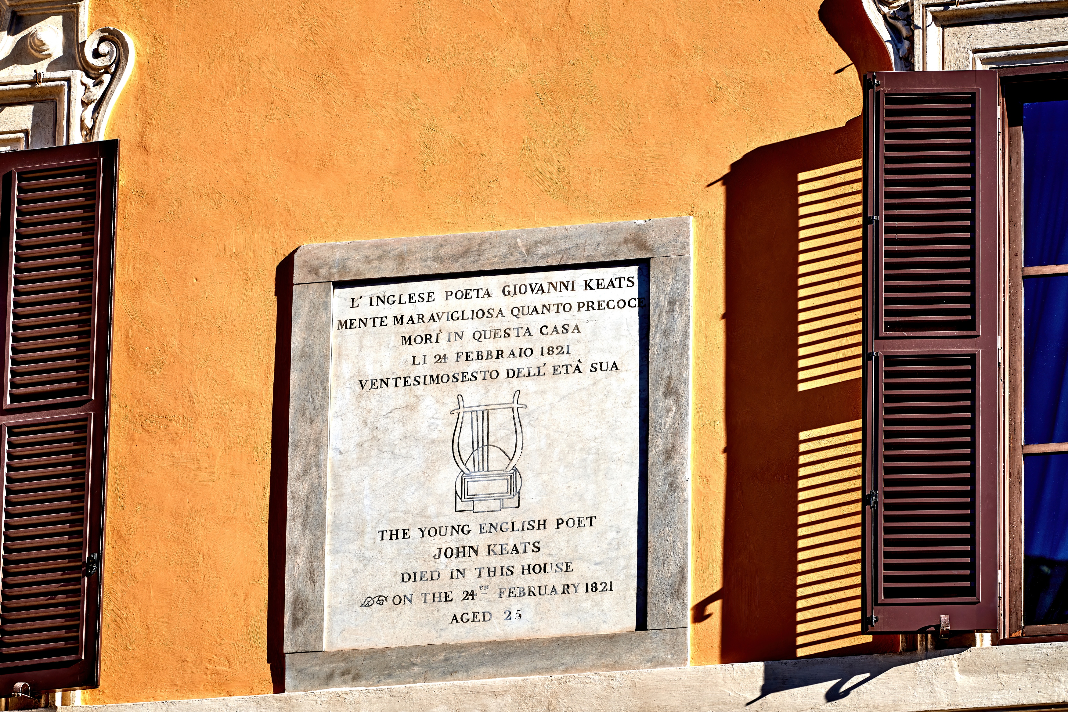 In Rome, where he spent his final months battling tuberculosis, the Keats-Shelley House, which overlooks the Spanish Steps, has organised a year-long programme of readings, concerts, and temporary exhibits in the room where he died in 1821. (Shutterstock) In Rome, where he spent his final months battling tuberculosis, the Keats-Shelley House, which overlooks the Spanish Steps, has organised a year-long programme of readings, concerts, and temporary exhibits in the room where he died in 1821. (Shutterstock)