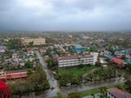View of part of Santiago de Cuba city after the passage of Hurricane Melissa on October 29, 2025. A powerful Hurricane Melissa made landfall in eastern Cuba on Wednesday, causing damage and flooding to homes and streets in Santiago de Cuba province, an AFP team on the ground reported. (Photo by Luis Alejandro PIREZ / AFP)(AFP)