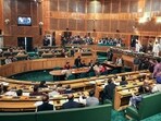 Proceedings underway in the Jammu and Kashmir legislative assembly during the autumn session in Srinagar on Tuesday. (ANI) Proceedings underway in the Jammu and Kashmir legislative assembly during the autumn session in Srinagar on Tuesday. (ANI)