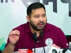 RJD leader and Leader of Opposition in Bihar Assembly Tejashwi Yadav during a press conference in Patna.