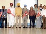 Students of 1975 MBA batch of Punjab Agricultural University’s College of Business Studies reconnected with each other and met current faculty in Ludhiana on Wednesday. (Manish/HT)