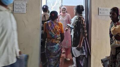 A queue of women waiting outside the washroom. (HT) A queue of women waiting outside the washroom. (HT)