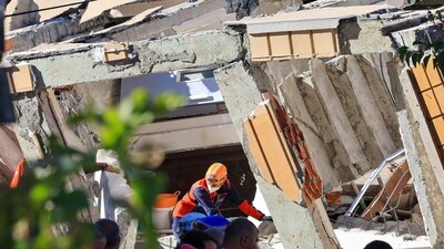 First responders are still looking for the parents and 627 rescuers were deployed on-site. (Berkman Ulutin/AP) First responders are still looking for the parents and 627 rescuers were deployed on-site. (Berkman Ulutin/AP)