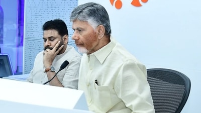 The state disaster response force (SDRF), police and fire officials received appreciation for their tireless efforts during the severe cyclonic storm. (@AndhraPradeshCM/PTI) The state disaster response force (SDRF), police and fire officials received appreciation for their tireless efforts during the severe cyclonic storm. (@AndhraPradeshCM/PTI)