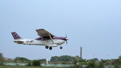 A plane taking off from Kanpur for New Delhi for a cloud seeding trial to combat air pollution in the capital on Tuesday, October 28, 2025. (Photo: IIT/AP) A plane taking off from Kanpur for New Delhi for a cloud seeding trial to combat air pollution in the capital on Tuesday, October 28, 2025. (Photo: IIT/AP)
