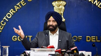 Delhi cabinet minister Manjinder Singh Sirsa during the press conference at the secretariat, in New Delhi on Tuesday. (ANI) Delhi cabinet minister Manjinder Singh Sirsa during the press conference at the secretariat, in New Delhi on Tuesday. (ANI)