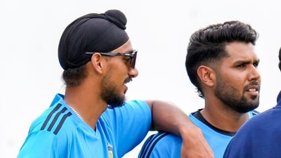 Harshit Rana was picked over Arshdeep Singh in the XI for the first T20I against Australia. (PTI)
