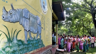 People in a queue to cast their votes for the Bodoland Territorial Council (BTC) in Baksa district of Assam in September 2025. (PTI File Photo) People in a queue to cast their votes for the Bodoland Territorial Council (BTC) in Baksa district of Assam in September 2025. (PTI File Photo)