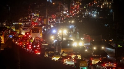 Commuters and traders in Bengaluru are facing severe disruptions, while officials seek another extension to complete white-topping works on JC Road. (PTI) Commuters and traders in Bengaluru are facing severe disruptions, while officials seek another extension to complete white-topping works on JC Road. (PTI)