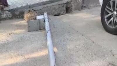 Residents allege that the underground cables are worn out and frequently malfunction, leaving several stretches of the society in darkness. (HT Photos)