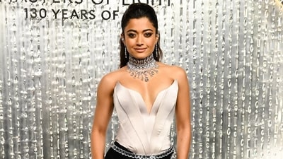 Rashmika Mandanna attends a star-studded event by Swarovski. Rashmika Mandanna attends a star-studded event by Swarovski.