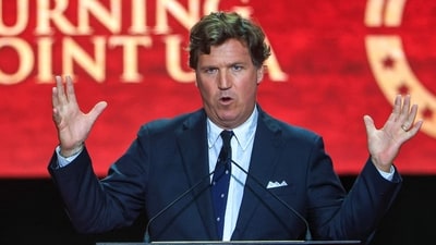 Tucker Carlson interviewed Nick Fuentes and has been facing flak since. (Getty Images via AFP) Tucker Carlson interviewed Nick Fuentes and has been facing flak since. (Getty Images via AFP)