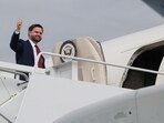 Vice President JD Vance boards Air Force Two for travel to participate in a Turning Point USA event Vice President JD Vance boards Air Force Two for travel to participate in a Turning Point USA event