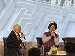 Union petroleum and natural gas minister Hardeep Singh Puri (right) at the second edition of the Akhand Jyoti Eye Hospital’s annual donor and leadership conclave, “India for Bharat 2025” on Thursday. (HT Photo) Union petroleum and natural gas minister Hardeep Singh Puri (right) at the second edition of the Akhand Jyoti Eye Hospital’s annual donor and leadership conclave, “India for Bharat 2025” on Thursday. (HT Photo)
