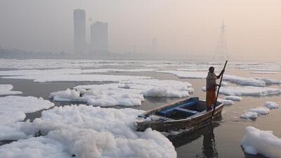 According to the analysis, Delhi’s 22-km Yamuna stretch, just 2% of river’s total basin, contributes over 80% of total pollution. (HT archive)