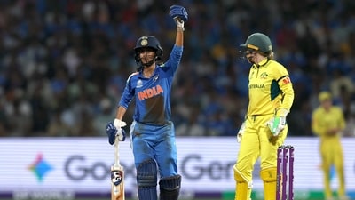 Jemimah Rodrigues hit an unbeaten 127 as India defeated Australia by five wickets in a record ODI chase of 339 on Thursday to set up a Women's World Cup final with South Africa.&nbsp; (REUTERS)