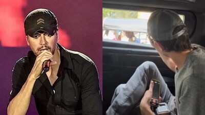 Enrique Iglesias posted a video of him waving at a fan on the way to the Mumbai concert. Enrique Iglesias posted a video of him waving at a fan on the way to the Mumbai concert.