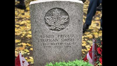 Grave marker of Private Bukkan Singh located in Mount Hope Cemetery in the City of Kitchener, Ontario. Grave marker of Private Bukkan Singh located in Mount Hope Cemetery in the City of Kitchener, Ontario.