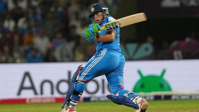 Richa Ghosh (26) also chipped in with a handy contribution as India overhauled the target with nine balls to spare. (AP) Richa Ghosh (26) also chipped in with a handy contribution as India overhauled the target with nine balls to spare. (AP)
