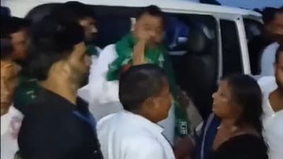 Police received information that the convoys of two parties were crossing each other when one party fired at the other. (Video grab/ANI) Police received information that the convoys of two parties were crossing each other when one party fired at the other. (Video grab/ANI)