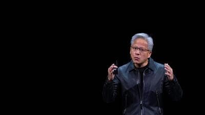 Jensen Huang will join several high-profile global leaders at the event. (AP) Jensen Huang will join several high-profile global leaders at the event. (AP)