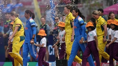 India's captain Harmanpreet Kaur and Australia's captain Alyssa Healy arrive on the ground (PTI)