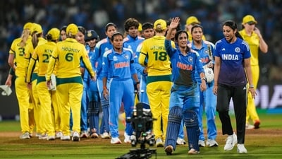 Jemimah Rodrigues produced the knock of a lifetime, crafting a breathtaking century as India scripted a record-breaking run chase to dethrone defending champions Australia and march into the Women’s World Cup final with a memorable five-wicket victory. (PTI) Jemimah Rodrigues produced the knock of a lifetime, crafting a breathtaking century as India scripted a record-breaking run chase to dethrone defending champions Australia and march into the Women’s World Cup final with a memorable five-wicket victory. (PTI)