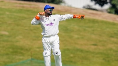 India A captain Rishabh Pant gestures on day one of the first unofficial Test cricket match against South Africa A. (PTI) India A captain Rishabh Pant gestures on day one of the first unofficial Test cricket match against South Africa A. (PTI)