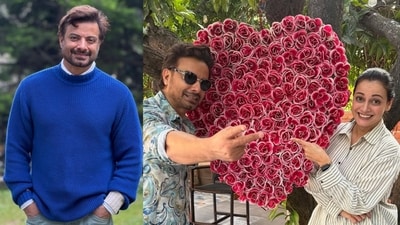 Actor Rahul Bhat in Nainital and pic of Rahul with Dia Mirza shared by director Kanwal Sethi on his Instagram handle (Photo: Instagram)