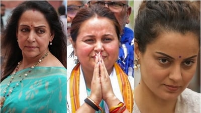 Rohini Acharya hit out at the BJP, naming leaders such as Hema Malini, and Kangana Ranaut, among others. Rohini Acharya hit out at the BJP, naming leaders such as Hema Malini, and Kangana Ranaut, among others.