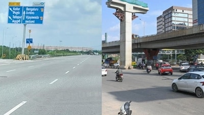 The post has since garnered attention from X users, with many weighing in on Bengaluru’s traffic woes and poor road conditions. (X@sudarshanindi) The post has since garnered attention from X users, with many weighing in on Bengaluru’s traffic woes and poor road conditions. (X@sudarshanindi)