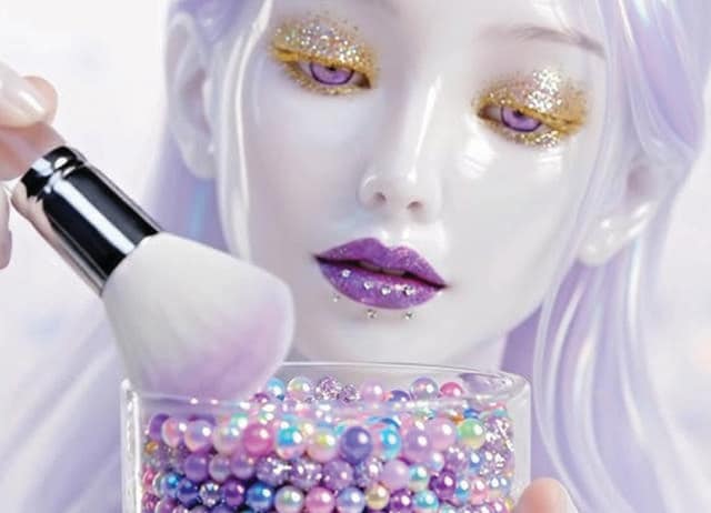 Watching ethereal entities applying glass makeup is oddly satisfying. (YOUTUBE/@MESSYLABAIASMR) Watching ethereal entities applying glass makeup is oddly satisfying. (YOUTUBE/@MESSYLABAIASMR)