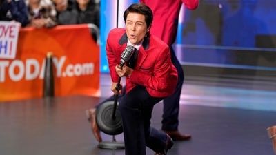 Dylan Dreyer transformed into Frankie Valli for NBC's Today show Halloween celebration on Friday. &nbsp;(Photo by Charles Sykes/Invision/AP) (Charles Sykes/Invision/AP)