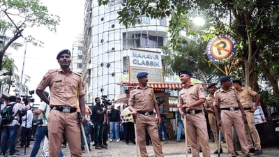 Police deployed outside the RA studio at Powai, where a man, identified as Rohit Arya, held several children hostage. He was later shot during the rescue operation, in Mumbai on Thursday. (Jitendra Takale) Police deployed outside the RA studio at Powai, where a man, identified as Rohit Arya, held several children hostage. He was later shot during the rescue operation, in Mumbai on Thursday. (Jitendra Takale)