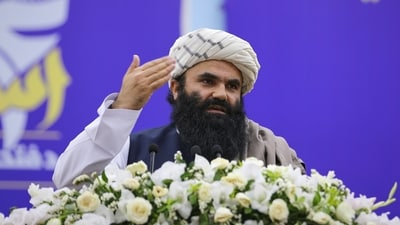 Taliban interior minister Sirajuddin Haqqani said that Afghanistan does not want war. (AP) Taliban interior minister Sirajuddin Haqqani said that Afghanistan does not want war. (AP)