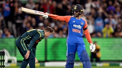 Abhishek Sharma scored a brilliant half-century against Australia in second T20I at MCG. (AFP) Abhishek Sharma scored a brilliant half-century against Australia in second T20I at MCG. (AFP)