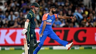 Jasprit Bumrah remained wicketless in the powerplay at MCG against Australia. (AFP) Jasprit Bumrah remained wicketless in the powerplay at MCG against Australia. (AFP)
