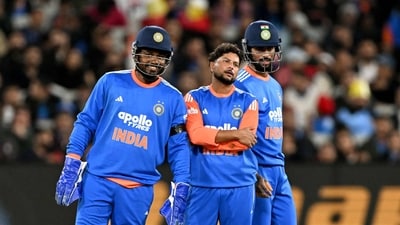 Kuldeep Yadav and Varun Chakravarthy also picked up two wickets a piece, but Kuldeep in particular did face some aggression from the Aussie batters. However, a bright spot in their ability to take wickets while being attacked. (AFP) Kuldeep Yadav and Varun Chakravarthy also picked up two wickets a piece, but Kuldeep in particular did face some aggression from the Aussie batters. However, a bright spot in their ability to take wickets while being attacked. (AFP)