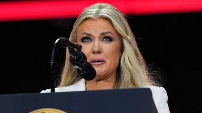 Erika Kirk speaks at a memorial for her husband Charlie Kirk, Sept. 21 (AP) Erika Kirk speaks at a memorial for her husband Charlie Kirk, Sept. 21 (AP)
