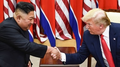Trump sent repeated overtures to Kim during his barnstorming tour of Asia. (AFP)
