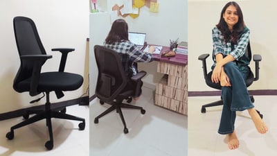 The Frido Glide Ergo Chair blends ergonomic design with comfort, making long work hours easier on the back and shoulders. (Hindustan Times) The Frido Glide Ergo Chair blends ergonomic design with comfort, making long work hours easier on the back and shoulders. (Hindustan Times)